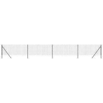 Draadgaashek 1x10 m gegalvaniseerd staal antracietkleurig 2