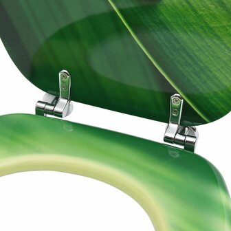 Toiletbrillen met deksel 2 st waterdruppel MDF groen 7