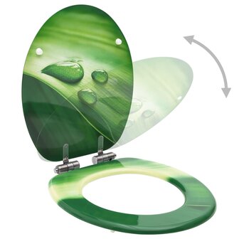 Toiletbrillen met soft-close deksel 2 st waterdruppel MDF groen 2