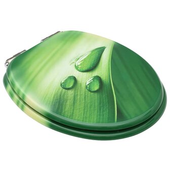 Toiletbrillen met soft-close deksel 2 st waterdruppel MDF groen 3