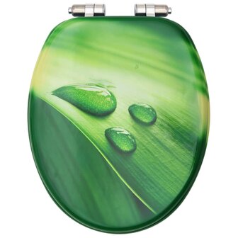Toiletbrillen met soft-close deksel 2 st waterdruppel MDF groen 5