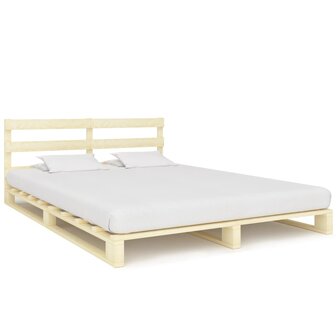 Bedframe pallet massief grenenhout 160x200 cm 1