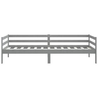 Slaapbank massief grenenhout grijs 90x200 cm 6