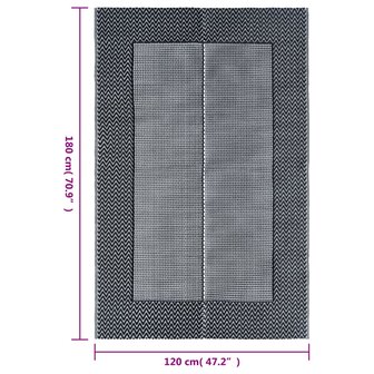 Buitenkleed ARAKIL 120x180 cm PP grijs 6