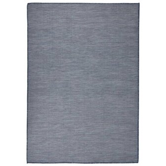 Buitenkleed platgeweven 160x230 cm blauw 1