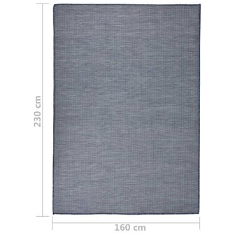 Buitenkleed platgeweven 160x230 cm blauw 6