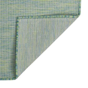 Buitenkleed platgeweven 200x280 cm turquoise 2