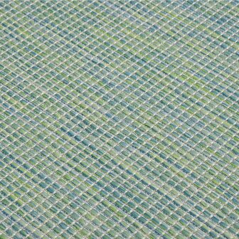 Buitenkleed platgeweven 200x280 cm turquoise 5