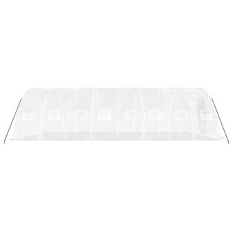 Tuinkas met stalen frame 40 m&sup2; 8x5x2,3 m wit 5