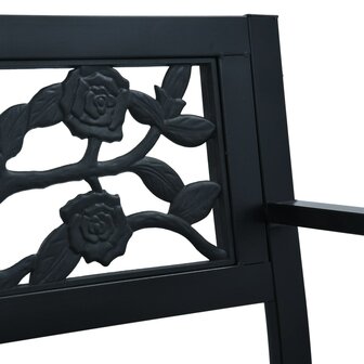 Tuinbank 125 cm staal zwart 5