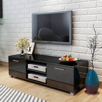 Tv-meubel 120x40,5x35 cm hoogglans zwart 1