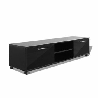 Tv-meubel 120x40,5x35 cm hoogglans zwart 2