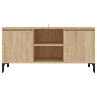 Tv-meubel met metalen poten 103,5x35x50 cm sonoma eikenkleurig 5