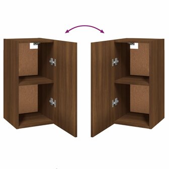 Tv-meubel 30,5x30x60 cm bewerkt hout bruin eikenkleur 6