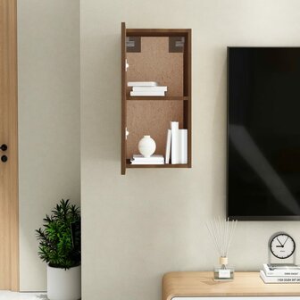 Tv-meubel 30,5x30x60 cm bewerkt hout bruin eikenkleur 7