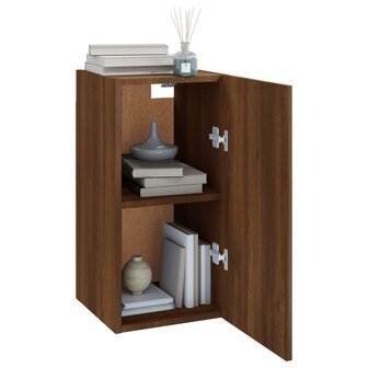Tv-meubel 30,5x30x60 cm bewerkt hout bruin eikenkleur 8