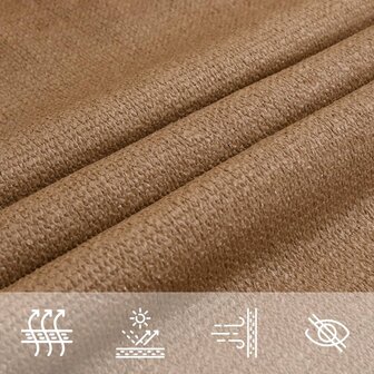 Zonnezeil 160 g/m&sup2; 2x3,5 m HDPE taupe 5