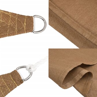 Zonnezeil 160 g/m&sup2; 2x3,5 m HDPE taupe 7