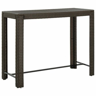 7-delige Tuinbarset met kussens poly rattan bruin 8