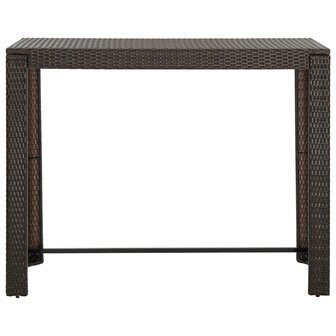 7-delige Tuinbarset met kussens poly rattan bruin 9