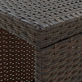 5-delige Tuinbarset met kussens poly rattan bruin 3