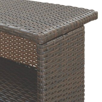 3-delige Tuinbarset met kussens poly rattan bruin 8