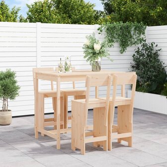 5-delige Barset massief grenenhout 1