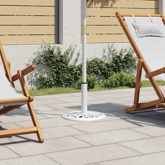 Parasolvoet 40x40x32 cm gietijzer wit 1