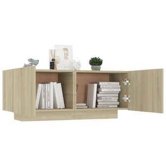 Nachtkastje 100x35x40 cm bewerkt hout sonoma eikenkleurig 4