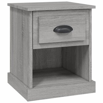 Nachtkastje 39x39x47,5 cm bewerkt hout grijs sonoma eikenkleur 2