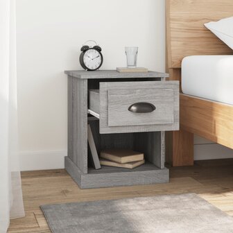 Nachtkastje 39x39x47,5 cm bewerkt hout grijs sonoma eikenkleur 3