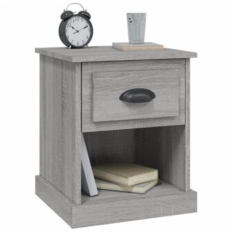 Nachtkastje 39x39x47,5 cm bewerkt hout grijs sonoma eikenkleur 4