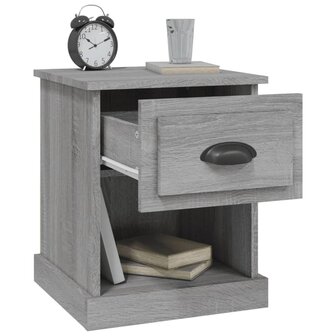 Nachtkastje 39x39x47,5 cm bewerkt hout grijs sonoma eikenkleur 5