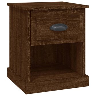 Nachtkastje 39x39x47,5 cm bewerkt hout bruin eikenkleur 2