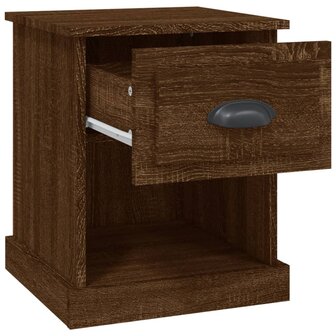Nachtkastje 39x39x47,5 cm bewerkt hout bruin eikenkleur 6