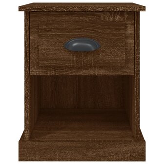 Nachtkastje 39x39x47,5 cm bewerkt hout bruin eikenkleur 7