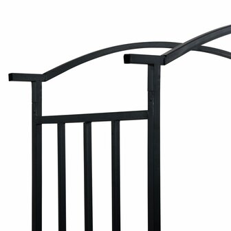 Tuinboog met bank 128x50x207 cm ijzer zwart  5