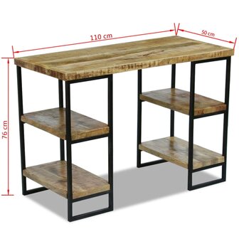 Bureau 110x50x76 cm mangohout 8