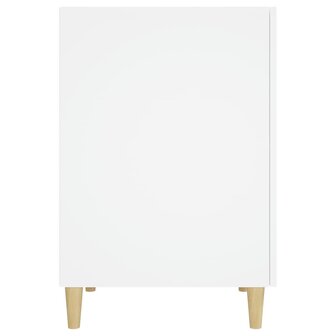 Bureau 140x50x75 cm bewerkt hout wit 8