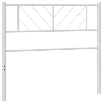 Hoofdbord 100 cm metaal wit 2
