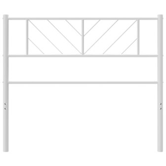 Hoofdbord 100 cm metaal wit 4