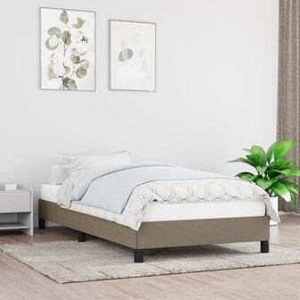 Bedframe zonder matras 90x190 cm stof taupe 1