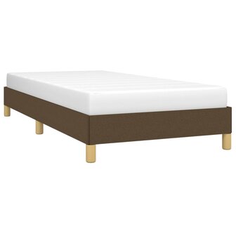 Bedframe zonder matras 100x200 cm stof donkerbruin 3