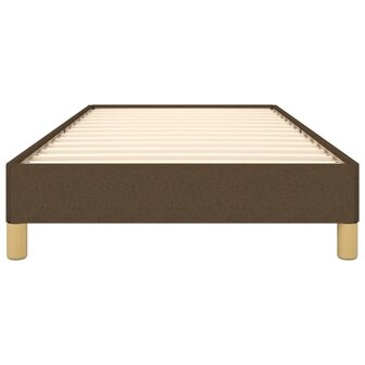 Bedframe zonder matras 100x200 cm stof donkerbruin 5