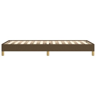 Bedframe zonder matras 100x200 cm stof donkerbruin 6