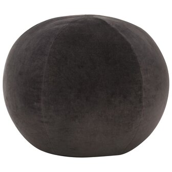 Poef 50x35 cm katoenfluweel antraciet  1