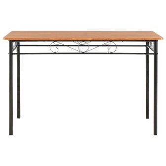 7-delige Eethoek MDF en staal bruin 3