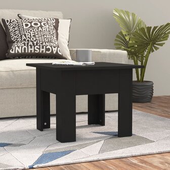 Salontafel 55x55x42 cm bewerkt hout zwart 1