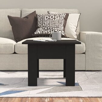 Salontafel 55x55x42 cm bewerkt hout zwart 3