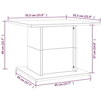 Salontafel 55,5x55,5x40 cm bewerkt hout sonoma eikenkleurig 7
